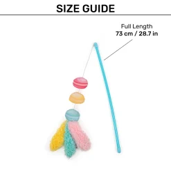 HUFT Macaron Wand Toy With Catnip For Cat - Multicolor