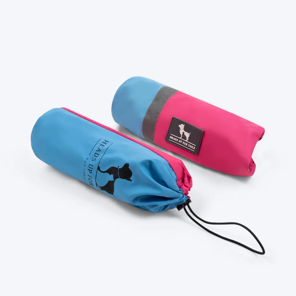 HUFT Magical Mist Dog Raincoat - Light Blue & Pink