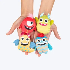 HUFT Mini Monsters Plush Toys For Cat - Pack of 4