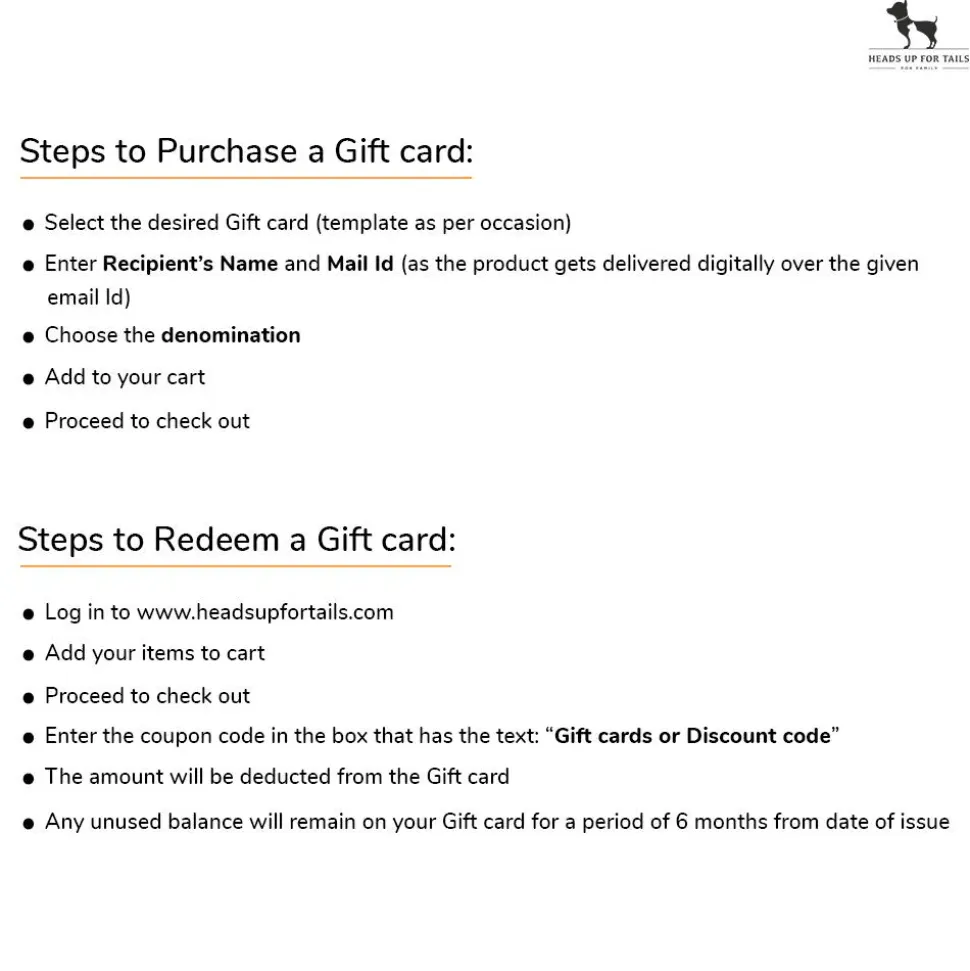 HUFT New Dog Gift Card