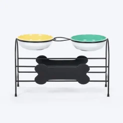HUFT Pawlicious Double Diner For Dog - Multicolor