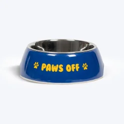 HUFT Paws Off Printed Melamine Bowl for Dogs - Blue