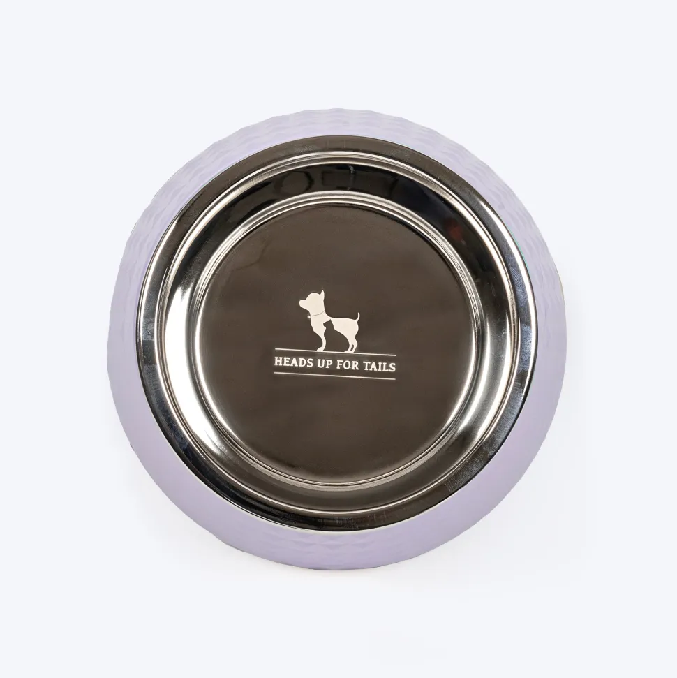HUFT Prism Embossed Melamine Bowl For Dogs - Lilac