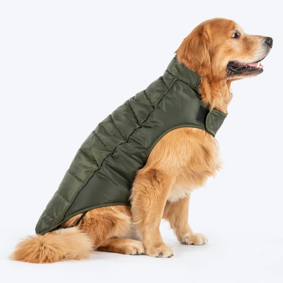 HUFT Puffer Paws Jacket For Big Dog - Green