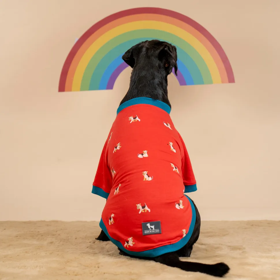 HUFT Pup Parade Sweatshirt For Big Dog - Red