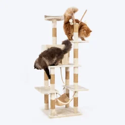 HUFT Purrch Paradise Multipurpose Cat Tree - Beige