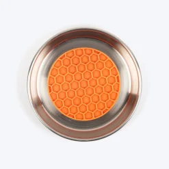 HUFT Quintessential Slow Feeder Steel Bowl For Cat - Orange