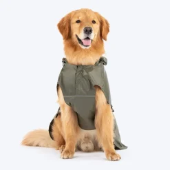 HUFT RainTail Wrap Raincoat For Dog - Olive