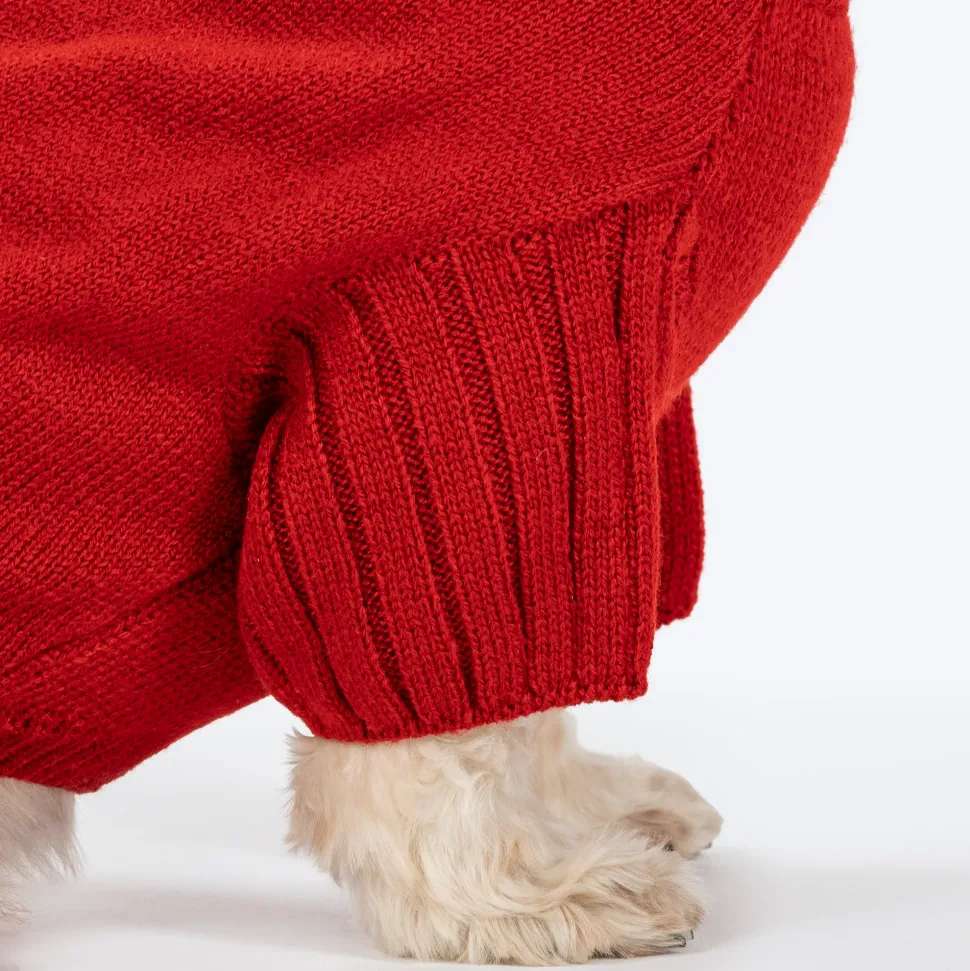 HUFT Rudolph's Red-Nose Sweater For Small Dog - Red