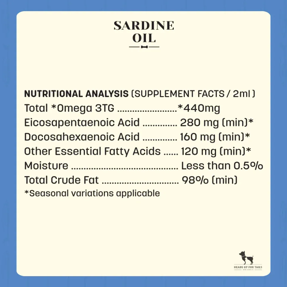 HUFT Sardine Oil for Dogs and Cats - 200 ml
