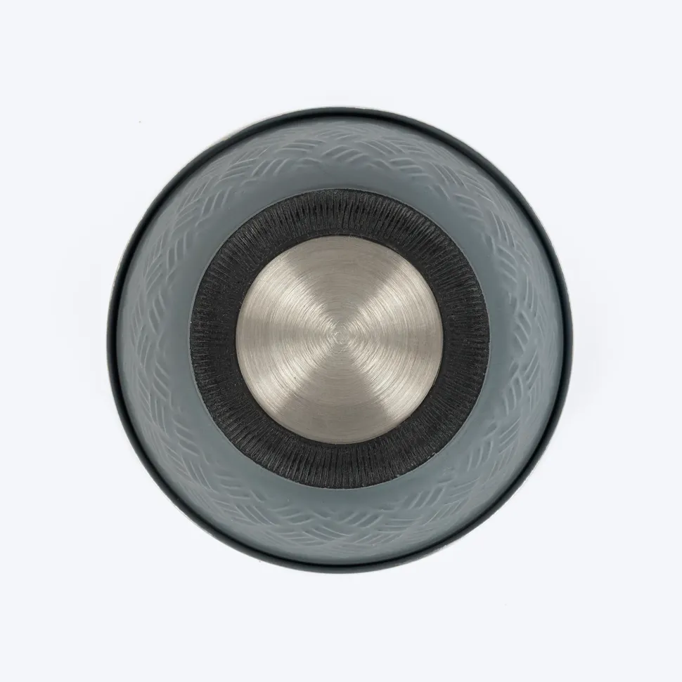 HUFT Sniff N' Snack Embossed Steel Bowl For Dogs - Grey