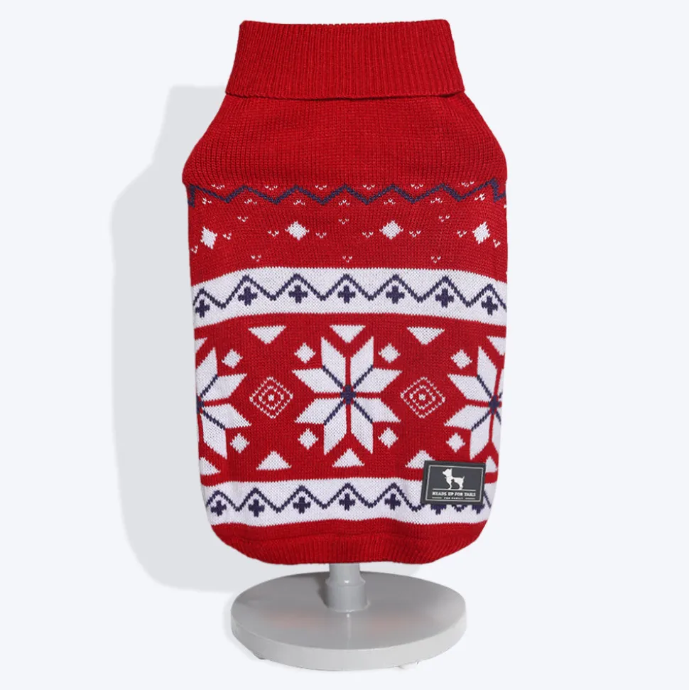 HUFT Snowflake Dog Sweater - Red
