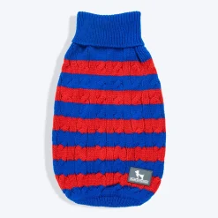 HUFT Snug Stripes Sweater For Cat - Blue & Red