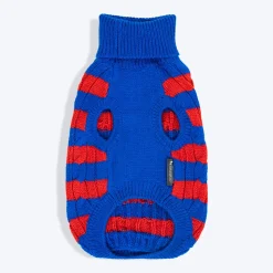 HUFT Snug Stripes Sweater For Cat - Blue & Red