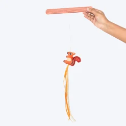 HUFT Squirrel Tales Teaser Toy With Catnip For Cat - Orange