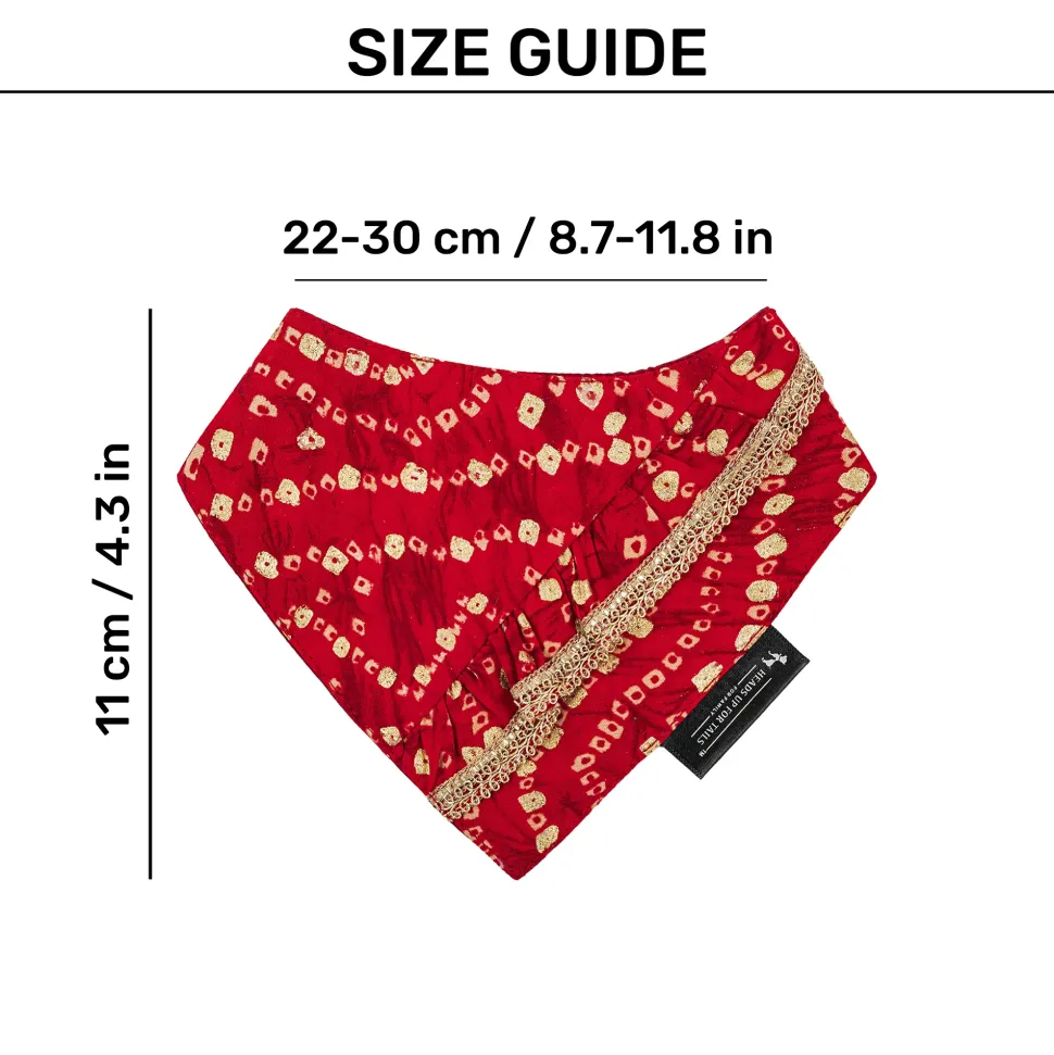 HUFT Super Sitara Scarf For Cat & Puppy - Red