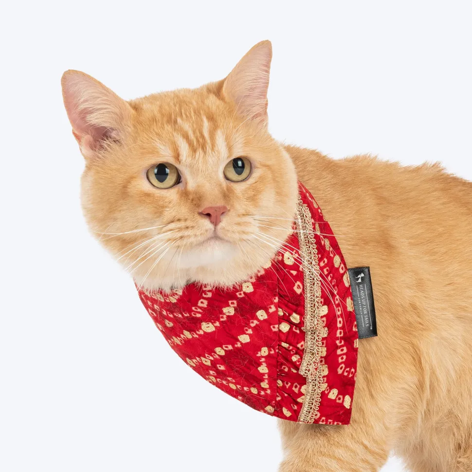 HUFT Super Sitara Scarf For Cat & Puppy - Red