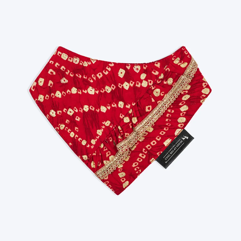 HUFT Super Sitara Scarf For Cat & Puppy - Red