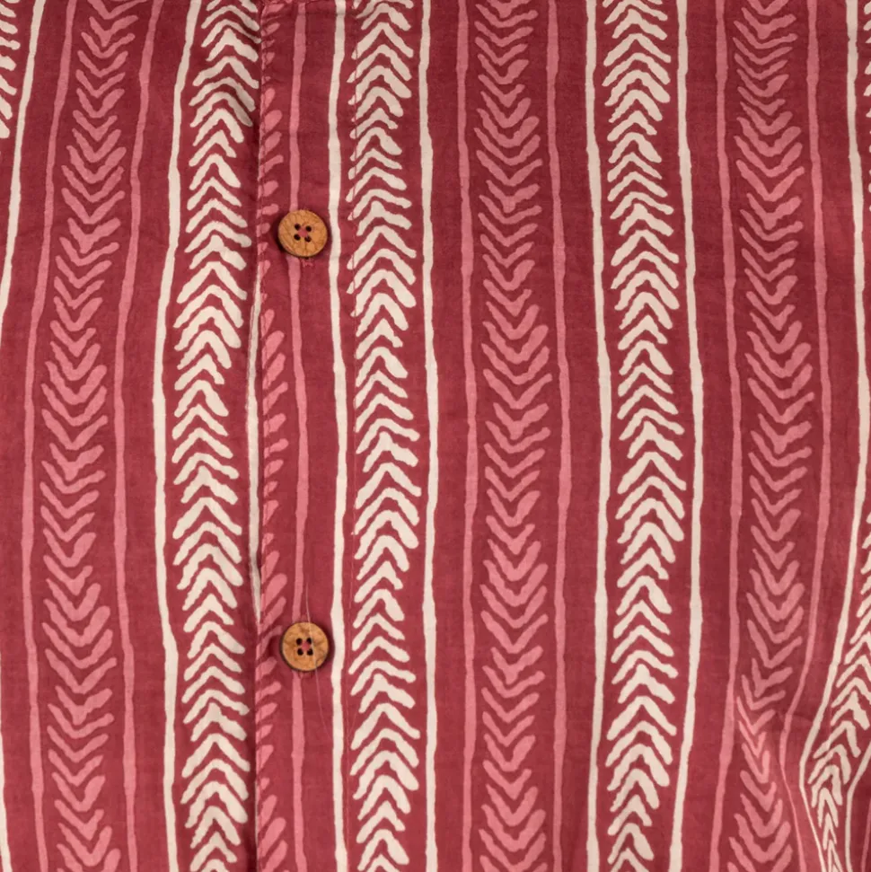 HUFT The Indian Collective Gul Human Shirt - Maroon