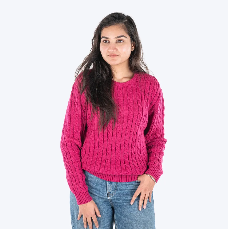 HUFT Twinning Classic Sweater For Hoomans - Orchid Flower Pink