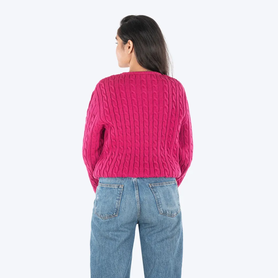 HUFT Twinning Classic Sweater For Hoomans - Orchid Flower Pink