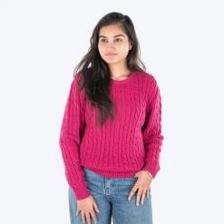 HUFT Twinning Classic Sweater For Hoomans - Orchid Flower Pink