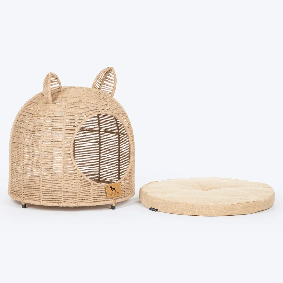 HUFT Whisker Snooze Chair With Cushion For Cat - Brown
