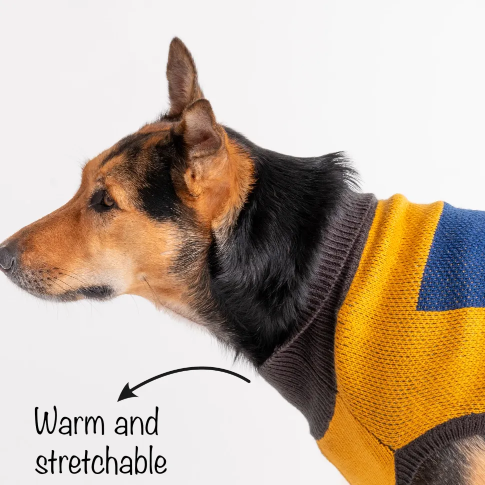 HUFT Winter Snugglers Dog Sweater - Yellow