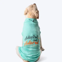 HUFT Adopted And Adored T-shirt For Dog - Light Blue
