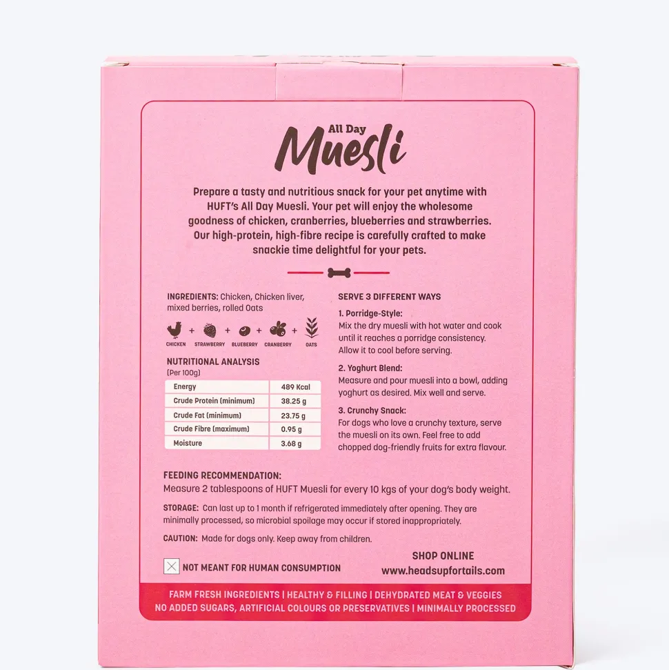 HUFT All Day Muesli with Strawberry, Blueberry and Cranberry Doggie Treats - 250 g