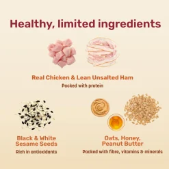 HUFT Bagel Bites Made With Real Chicken & Ham Treat For Dog - 140 gm