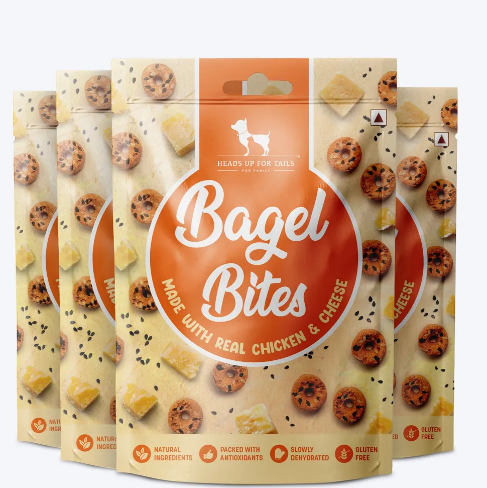 HUFT Bagel Bites Made With Real Chicken & Cheese Treat For Dog - 140 gm