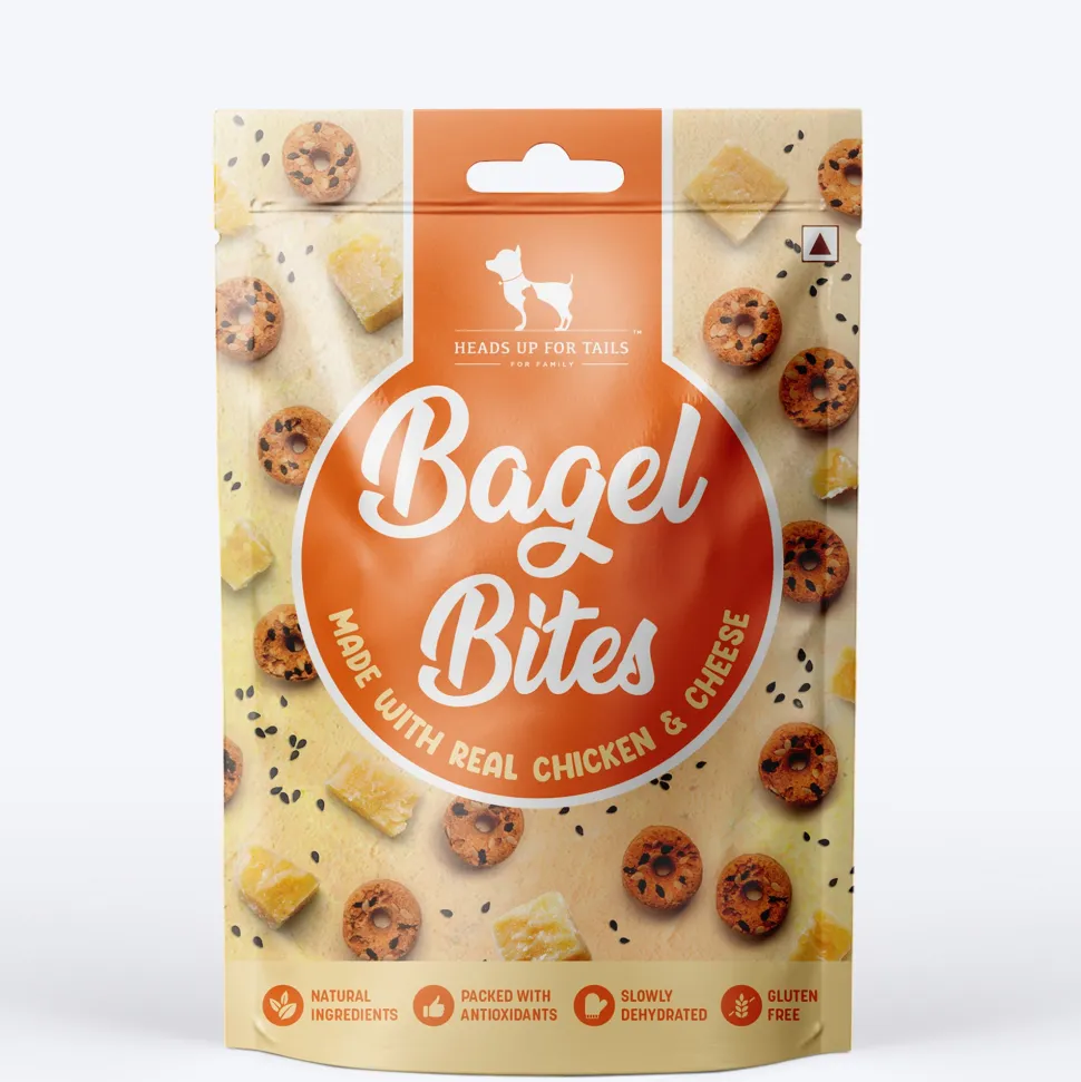 HUFT Bagel Bites Made With Real Chicken & Cheese Treat For Dog - 140 gm