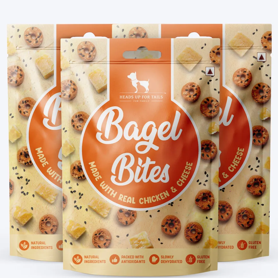 HUFT Bagel Bites Made With Real Chicken & Cheese Treat For Dog - 140 gm