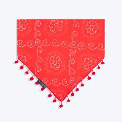 HUFT Bandhani Breeze Knot Bandana For Dog - Red