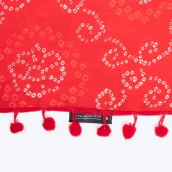 HUFT Bandhani Breeze Knot Bandana For Dog - Red