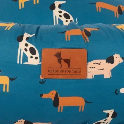 HUFT Bark & Bloom Donut Bed For Dog - Blue