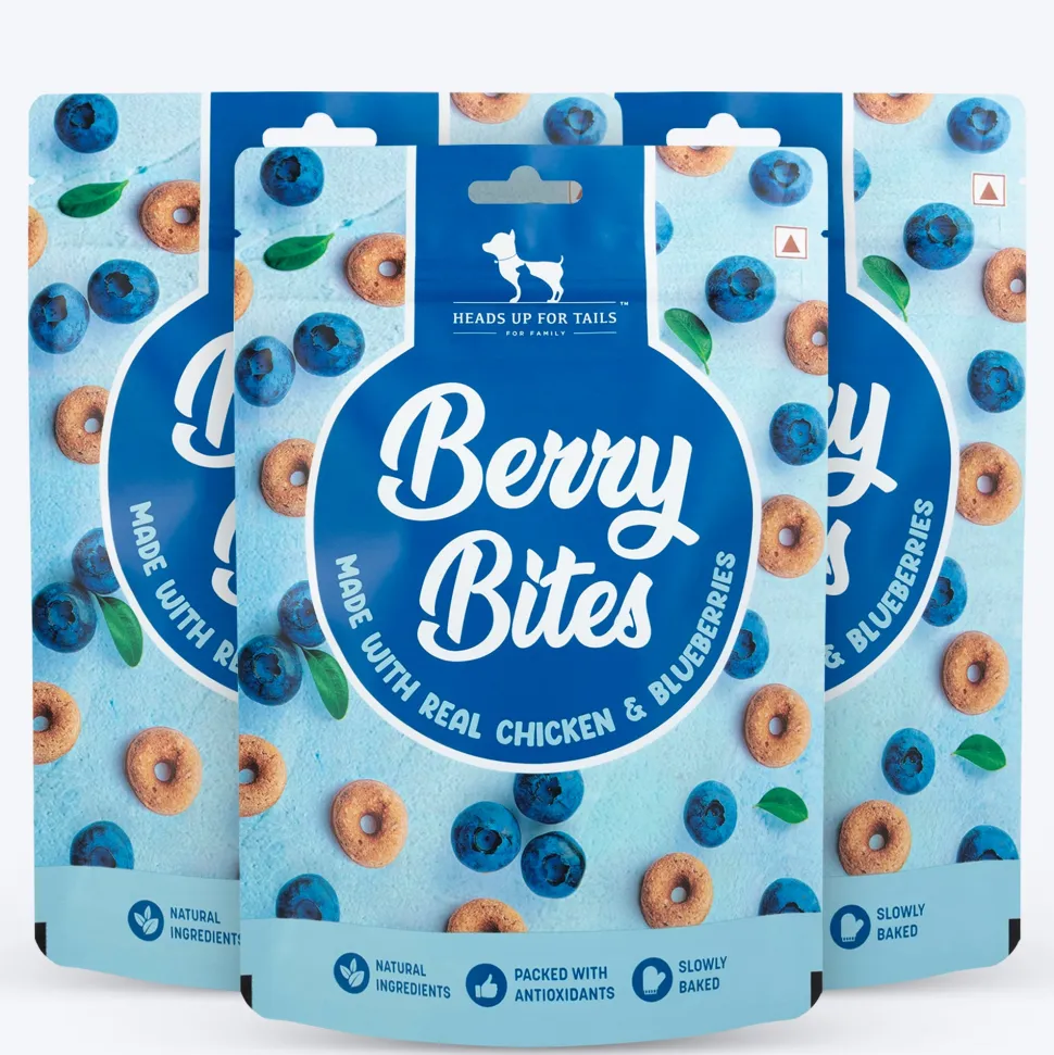 HUFT Berry Bites - Chicken & Blueberry Treats For Dogs - 140 g