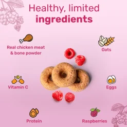 HUFT Berry Bites - Chicken & Raspberries Treats For Dogs - 140 g