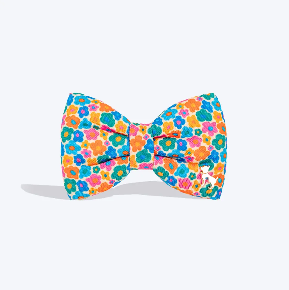 HUFT Bloomburst Printed Bow Tie For Dog - Multicolor
