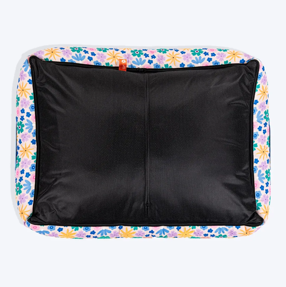 HUFT Bloomscape Lounger Bed For Dog - Blue