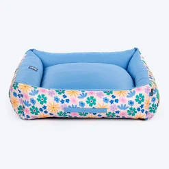 HUFT Bloomscape Lounger Bed For Dog - Blue
