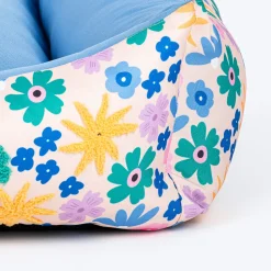 HUFT Bloomscape Lounger Bed For Dog - Blue
