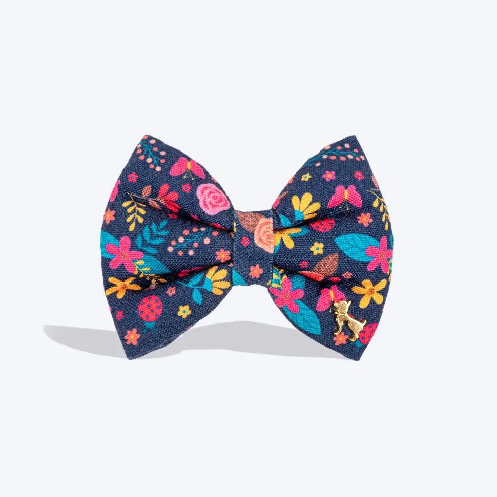 HUFT Bloomscape Printed Bow Tie for Dog - Navy