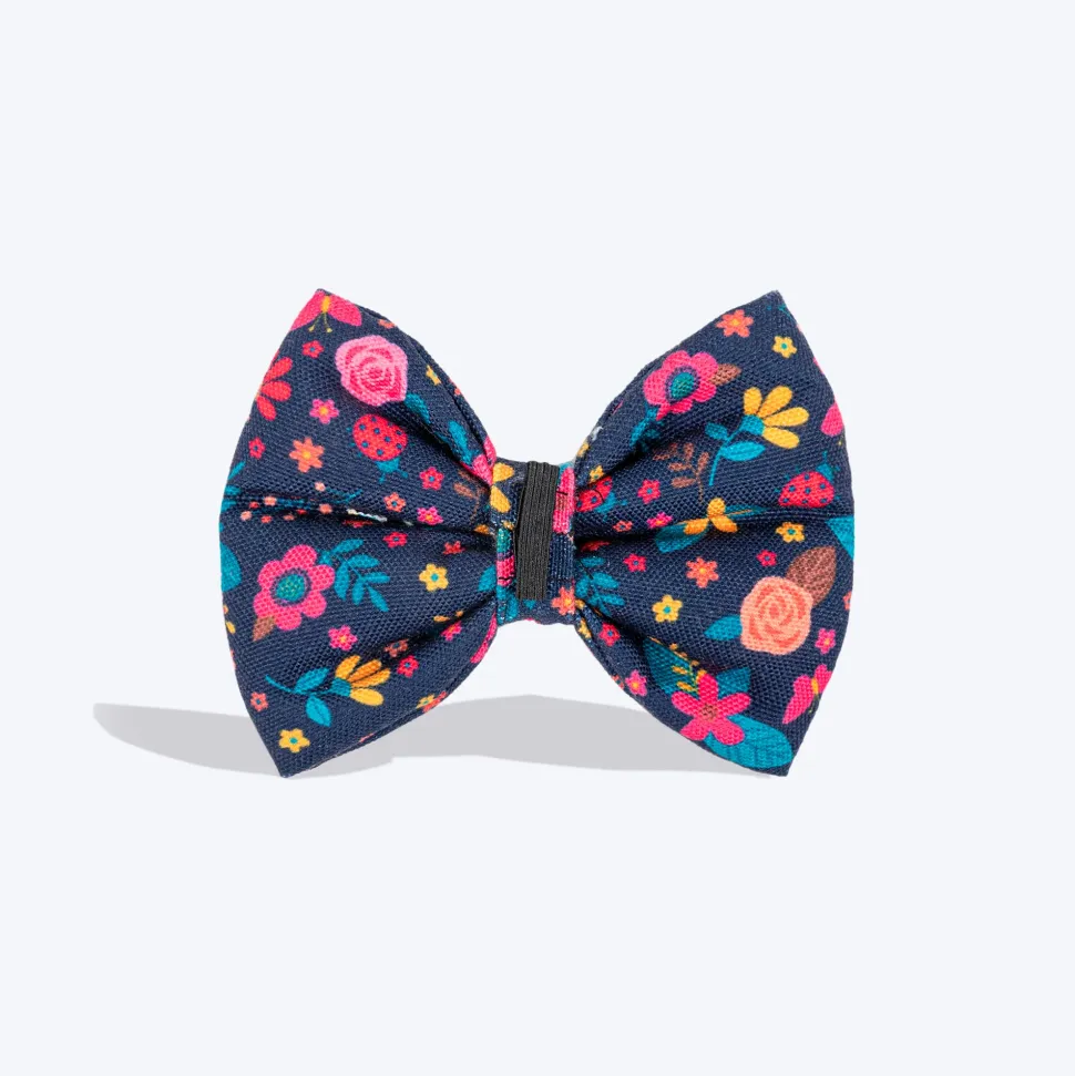 HUFT Bloomscape Printed Bow Tie for Dog - Navy