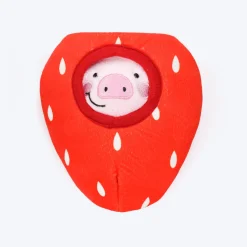 HUFT Boingy Piggy Crinkly Bungee Toy For Dog - Multicolor