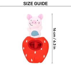 HUFT Boingy Piggy Crinkly Bungee Toy For Dog - Multicolor