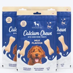 HUFT Calcium Chews Bite-Sized Bone Treats For Dog - Milk Flavour - 200 gm