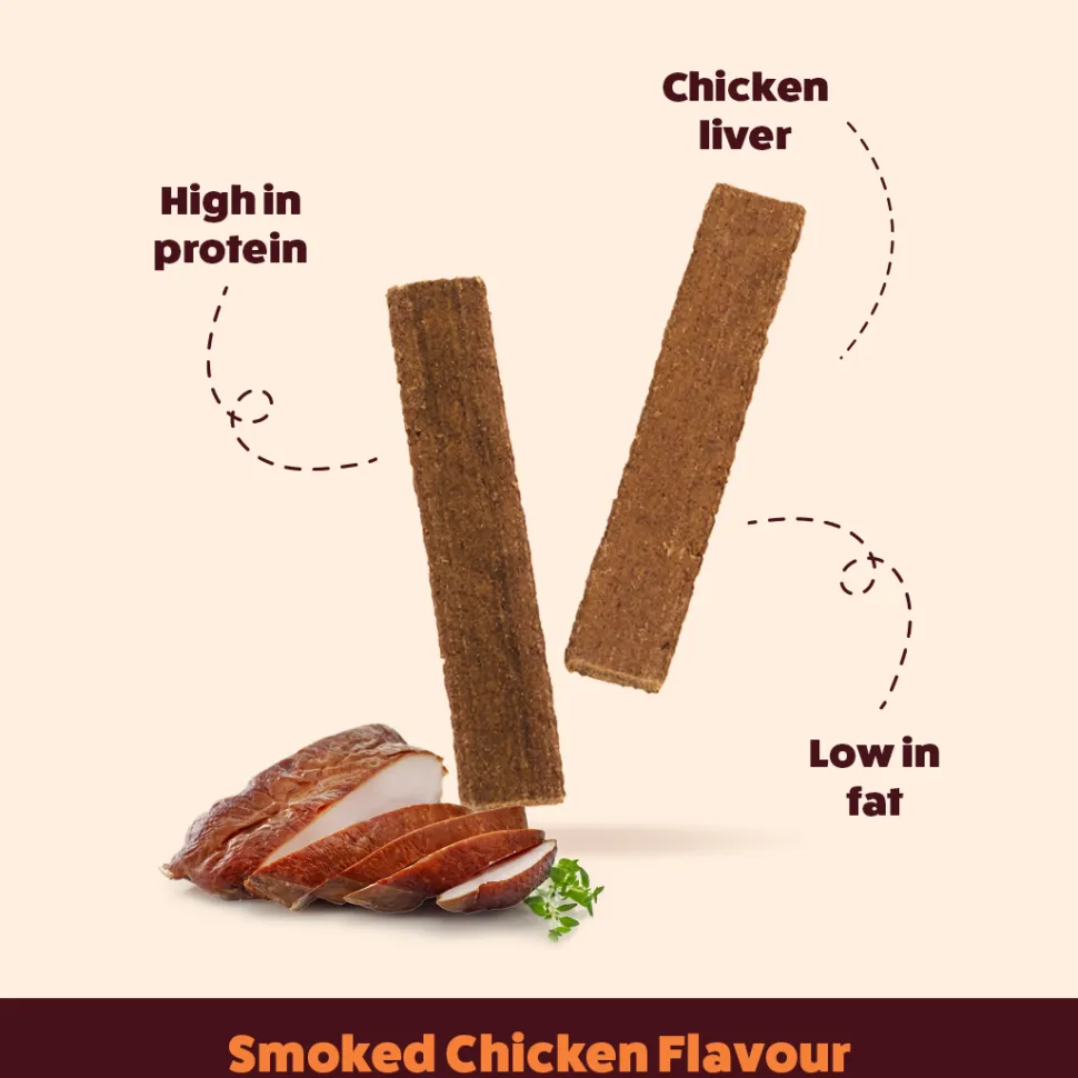 HUFT Chewbarks Smoked Chicken Soft Chew Strips Treat For Dogs - 30g