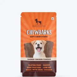 HUFT Chewbarks Smoked Chicken Soft Chew Strips Treat For Dogs - 30g